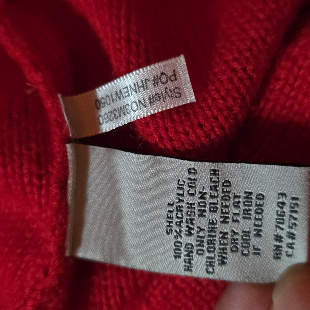 Eliza J Red sweater dress fit and flare Midi cowl neck size M - Picture 6 of 9